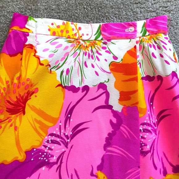 RARE Vintage 60-70’s Women’s Boho Mod Bright Floral Maxi Wrap Skirt Sz S/XS  EUC - Picture 15 of 16